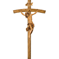 Cristo Barroco en cruz arqueada